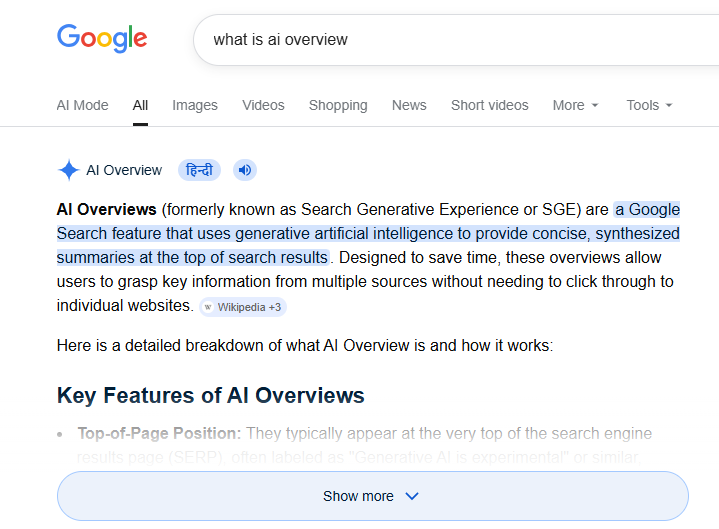 What is AI Overview