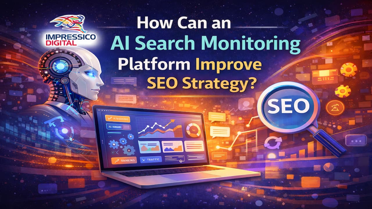 How can an AI search monitoring platform improve SEO strategy